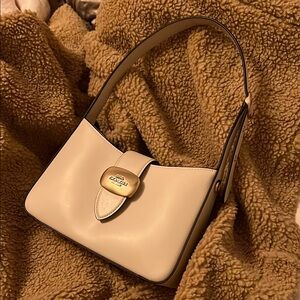 Coach Chalk Eliza Leather Shoulder Bag